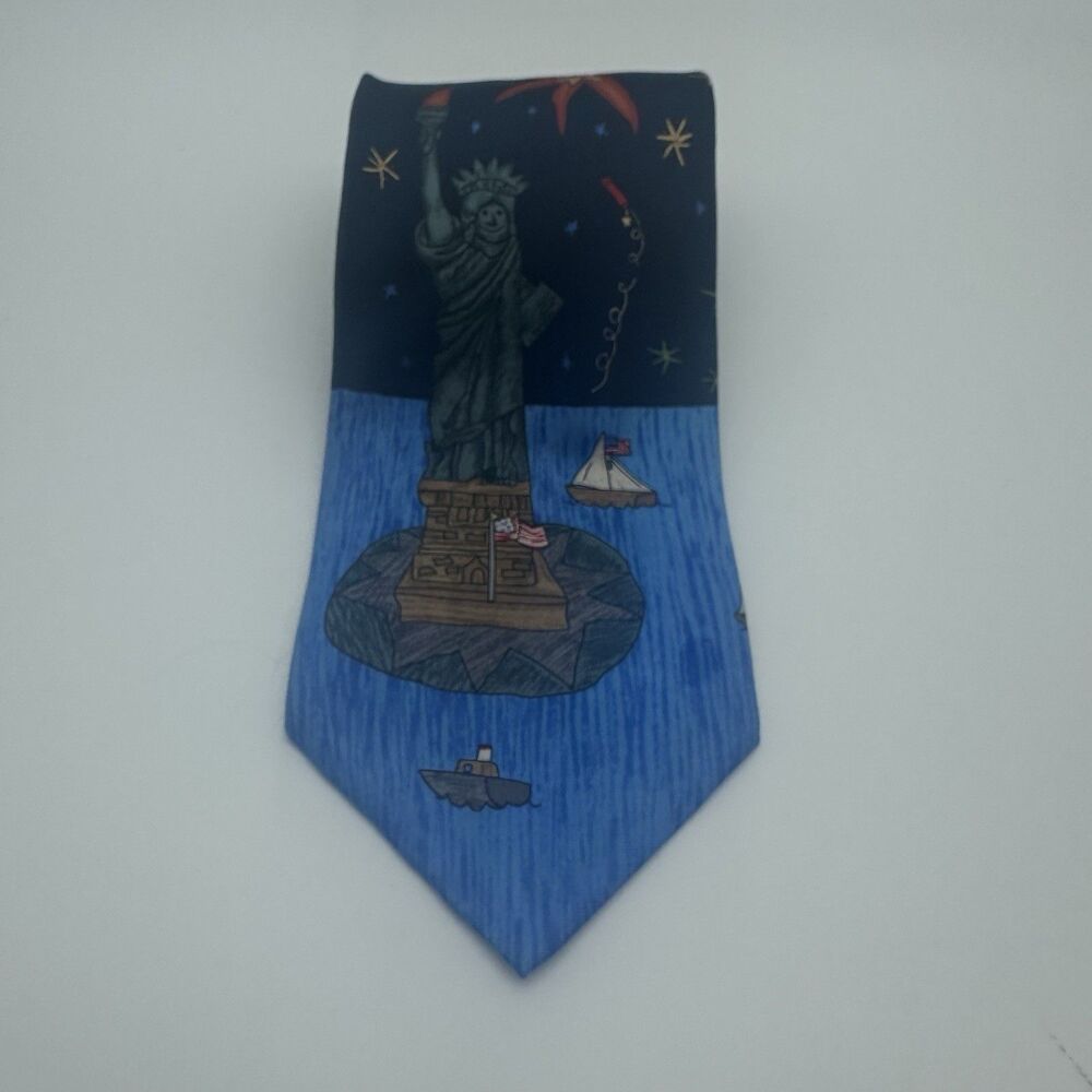 Save the Children Collection Statue of Liberty Patriotic Necktie